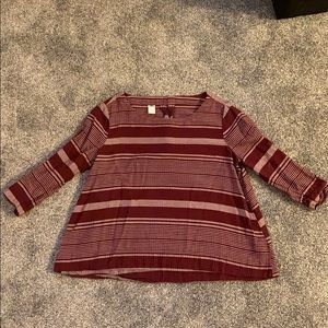 Old Navy red striped shirt